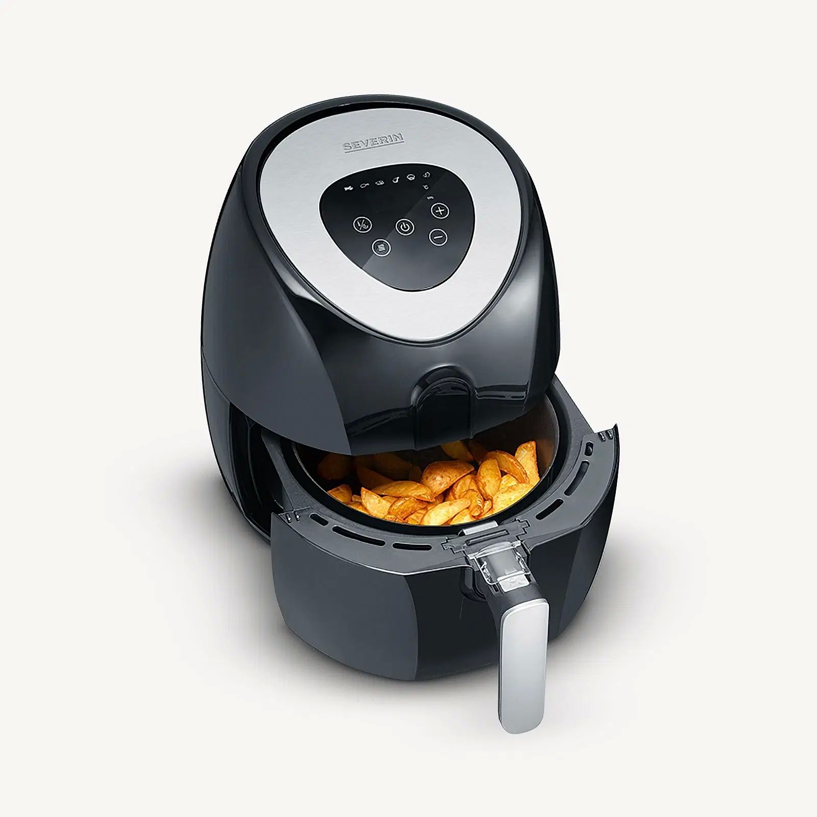 Severin 2430 Single 3.2 L Stand-alone 1500 W Hot air fryer Black  Stainless steel_4