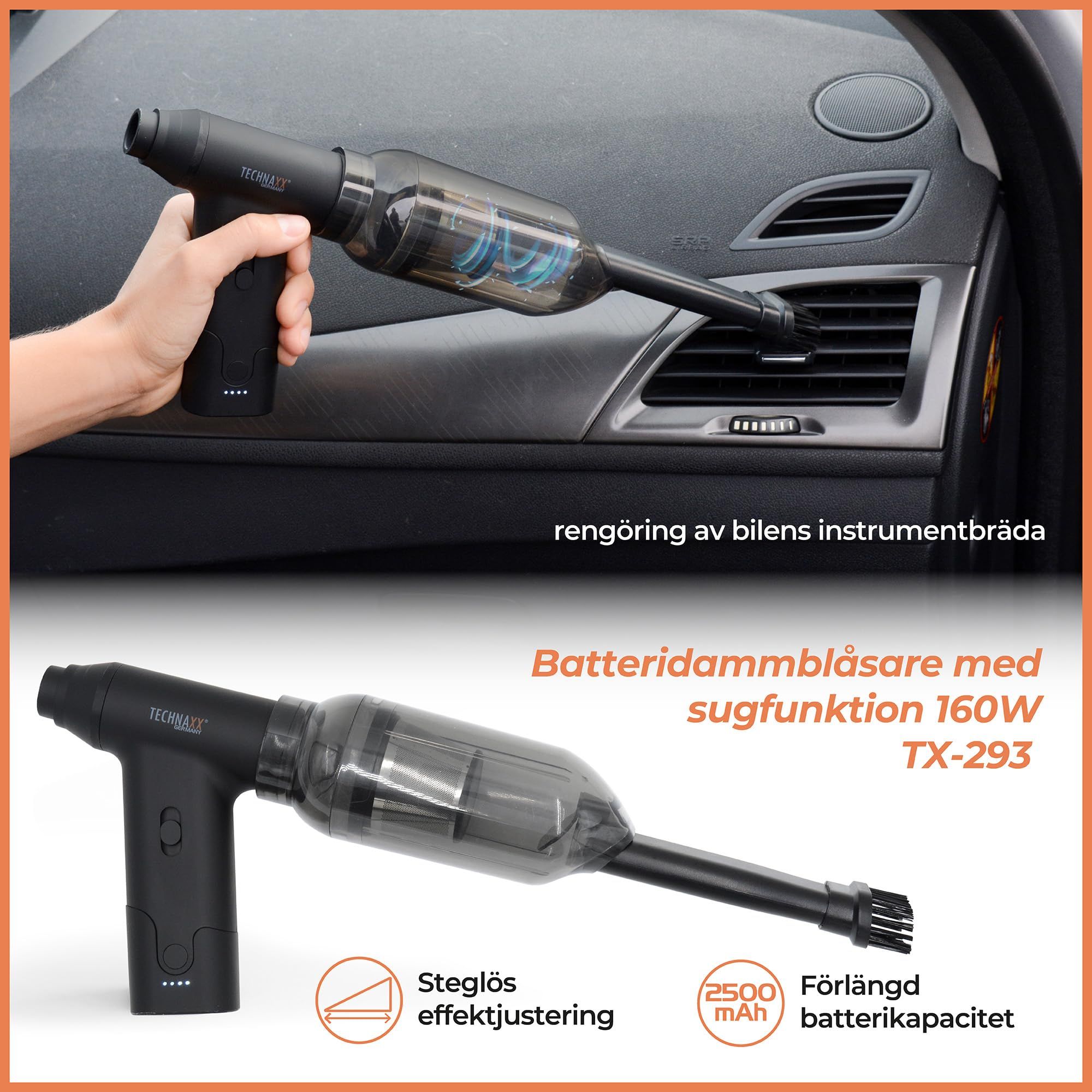 Cordless Vacuum Cleaner with Suction Function Technaxx TX-293_5