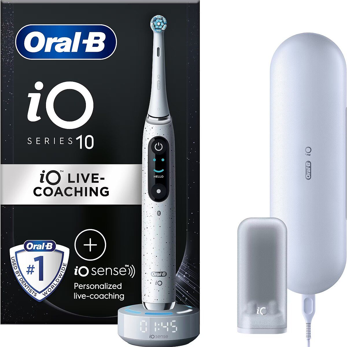 ORAL-B iO Series 10 Stardust White Electric toothbrush + iO Sense charger White_4