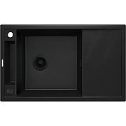 DEANTE BLACK NERO MATT MAGNETIC 1-BOWL GRANITE SINK WITH DRAINER_1