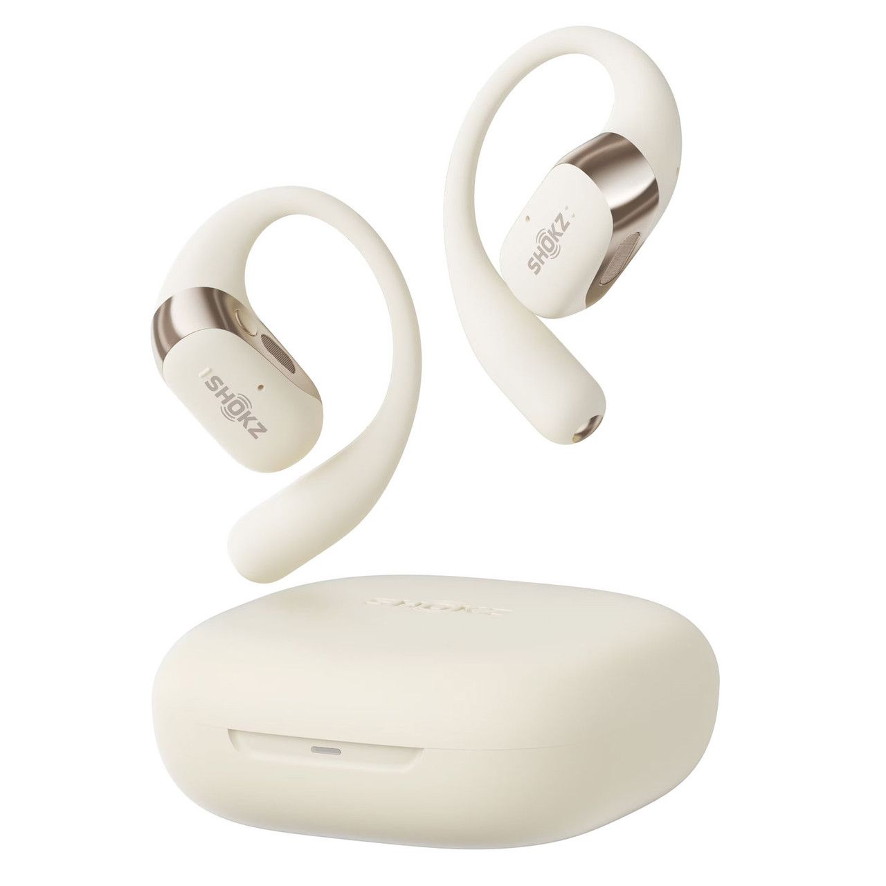 SHOKZ OpenFit 2 Headphones Wireless Ear-hook Calls/Music/Sport/Everyday Beige_1