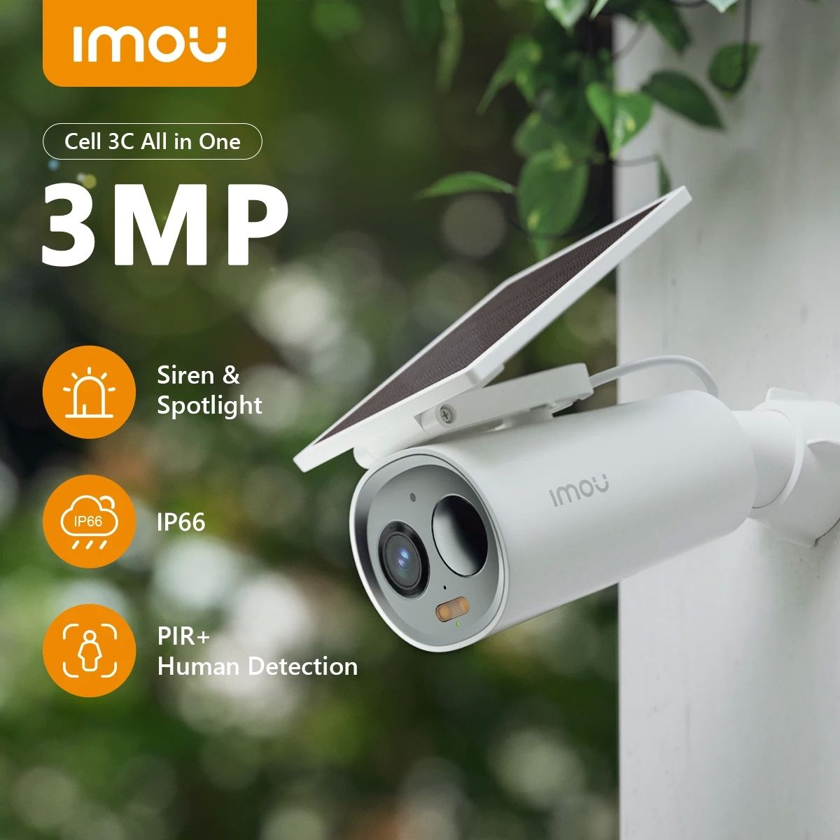 Imou Cell 3C All in One Bullet IP security camera Outdoor 2304 x 1296 pixels Wall_3