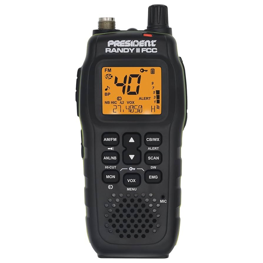 President Randy ASC AM/FM CB Portable Radio Black_1