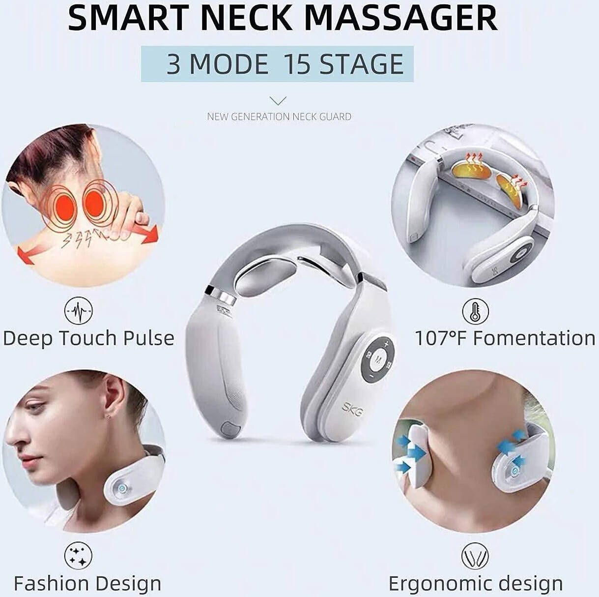 Neck massager SKG 4098E (white)_4
