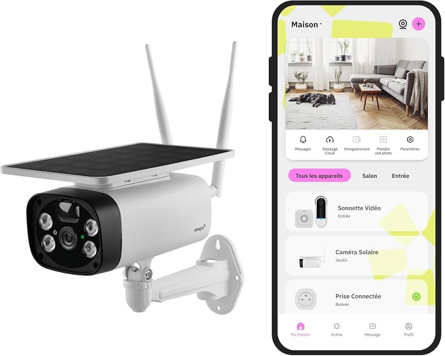 Wireless Security Camera OMAJIN OSC-01-EU solar White  Black_5