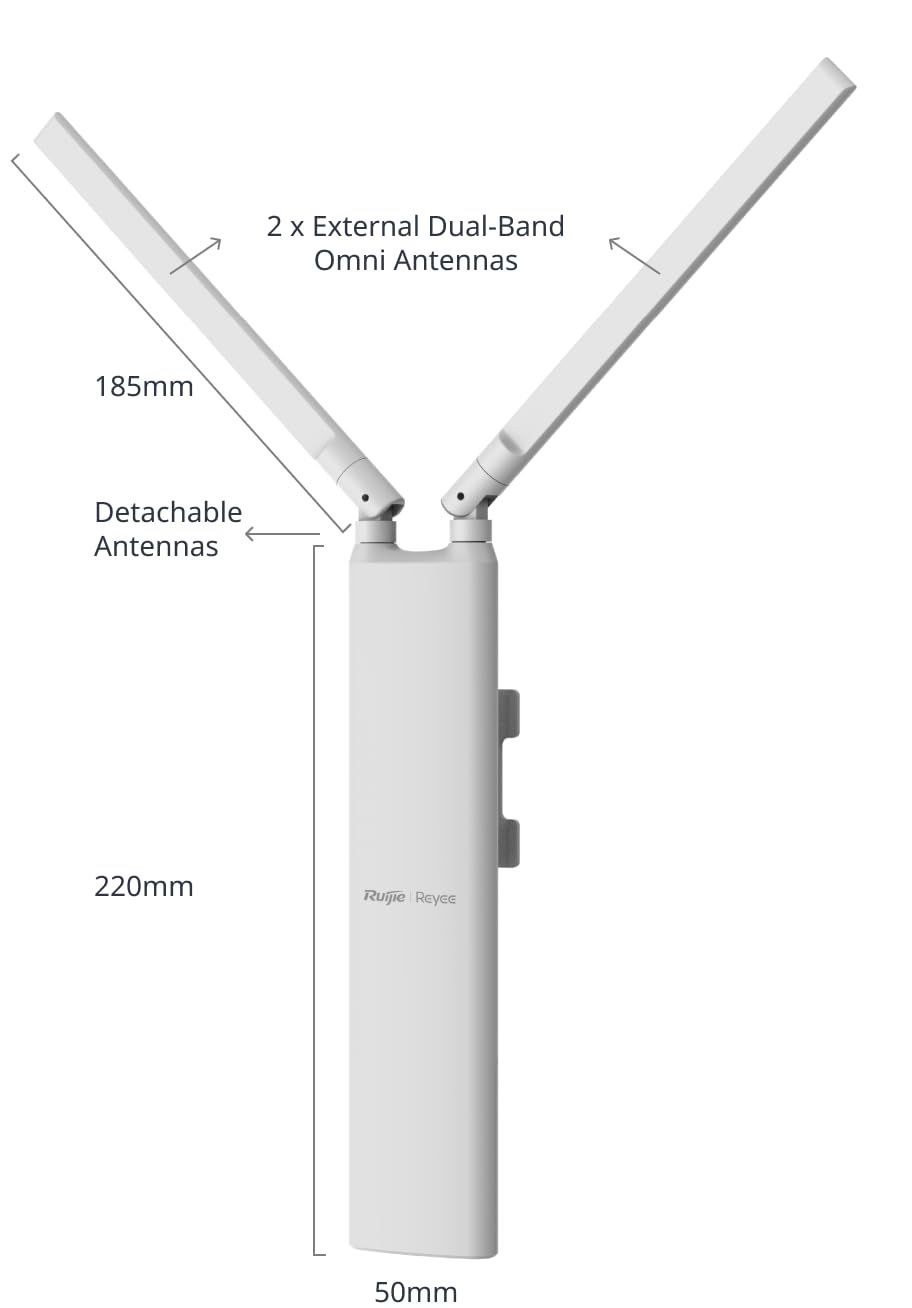 Ruijie Networks RG-RAP52-OD wireless access point 1267 Mbit/s White Power over Ethernet (PoE)_2