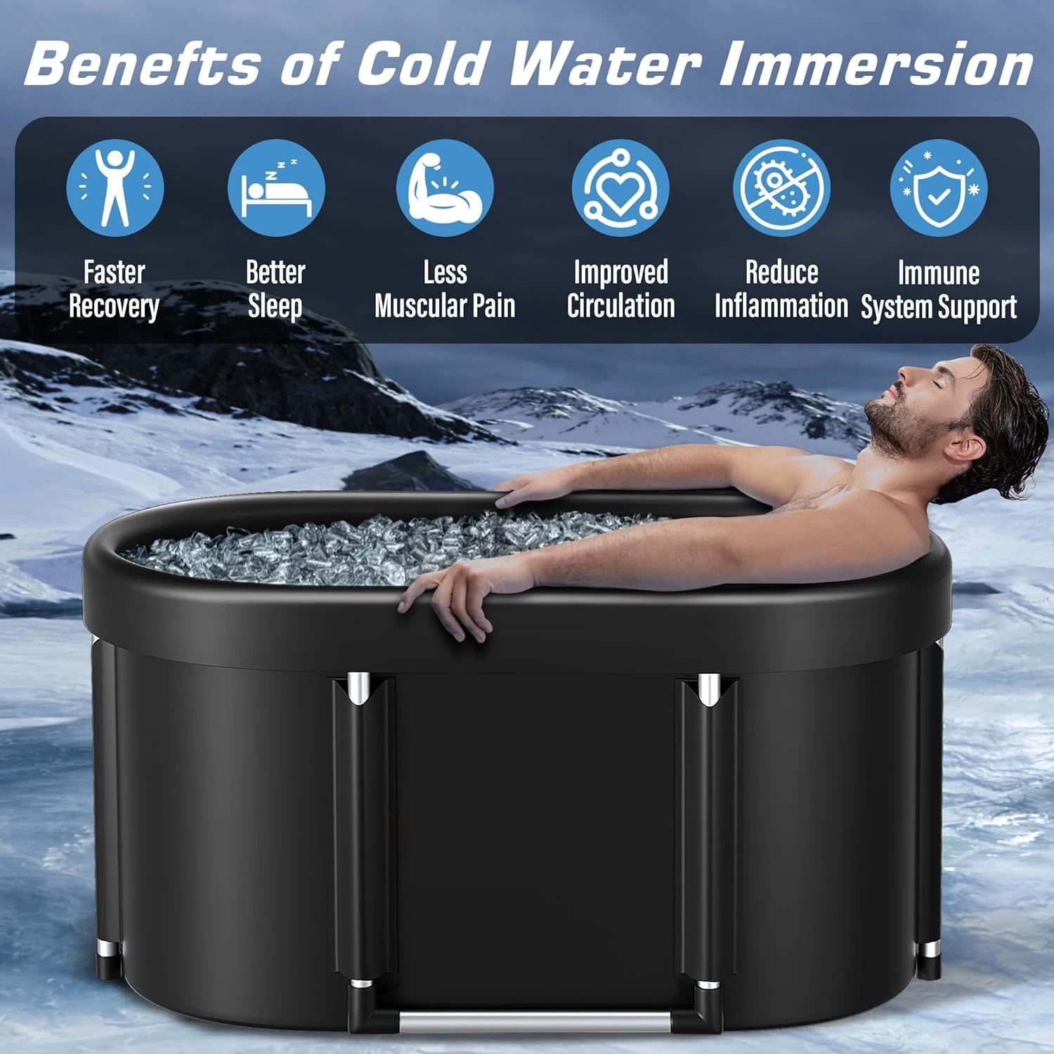 Foldable bathtub for cold water immersion_2