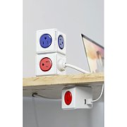 Allocacoc PowerCube power extension 1.5 m 5 AC outlet(s) Indoor Red  White_2