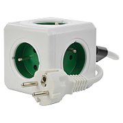 Allocacoc PowerCube Extended Type E power extension 1.5 m 5 AC outlet(s) Indoor Green_1