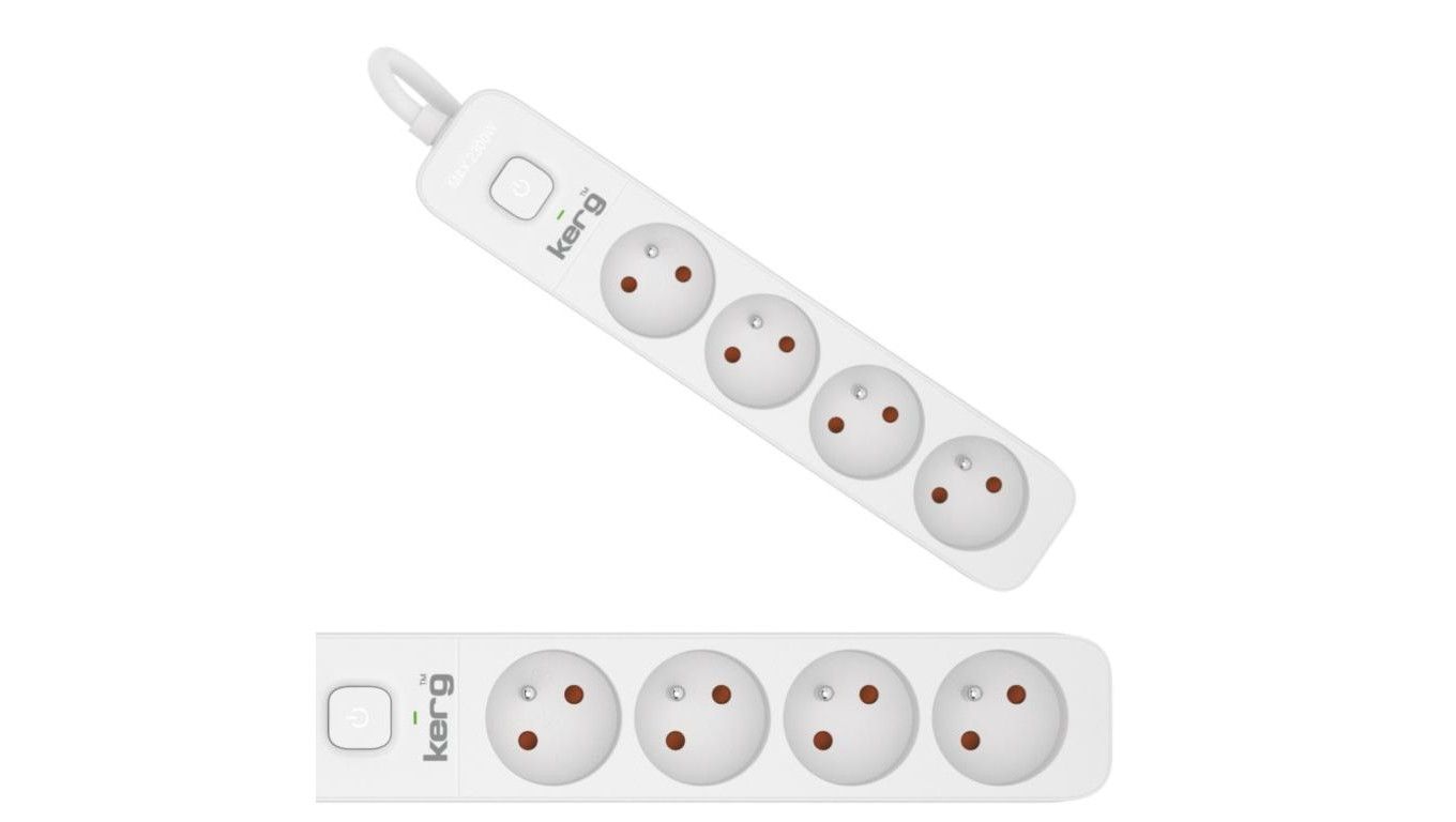 KERG power strip with switch 4 sockets 1.5m-10A_1