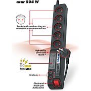 KERG power strip with switch 4 sockets 3m-10A_3