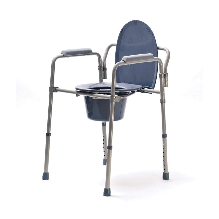 Height-adjustable folding toilet chair_1