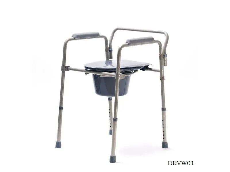 Height-adjustable folding toilet chair_2