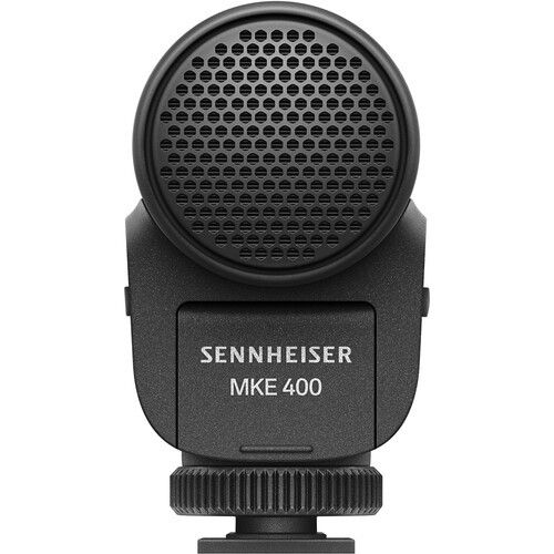 Sennheiser MKE 400 Mobile Kit - condenser  supercardioid microphone with low-pass filter with Manfrotto tripod_5