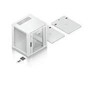 Ubiquiti UACC-RACK-12U-WALL rack-uri Raft montat pe perete Alb_4