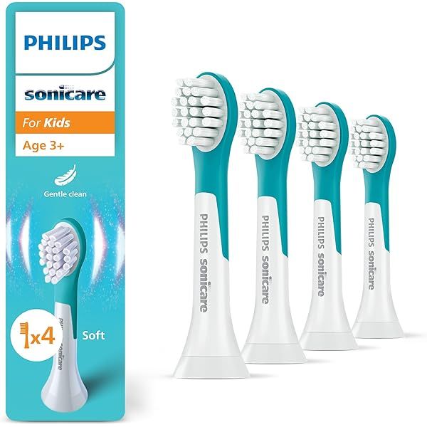 Rezerve PHILIPS Sonicare Kids Compact HX6034/90, Pachet de 4 capete de periere, Standard, Click-on, L x A x I (mm) 60x25.7x230.5_1