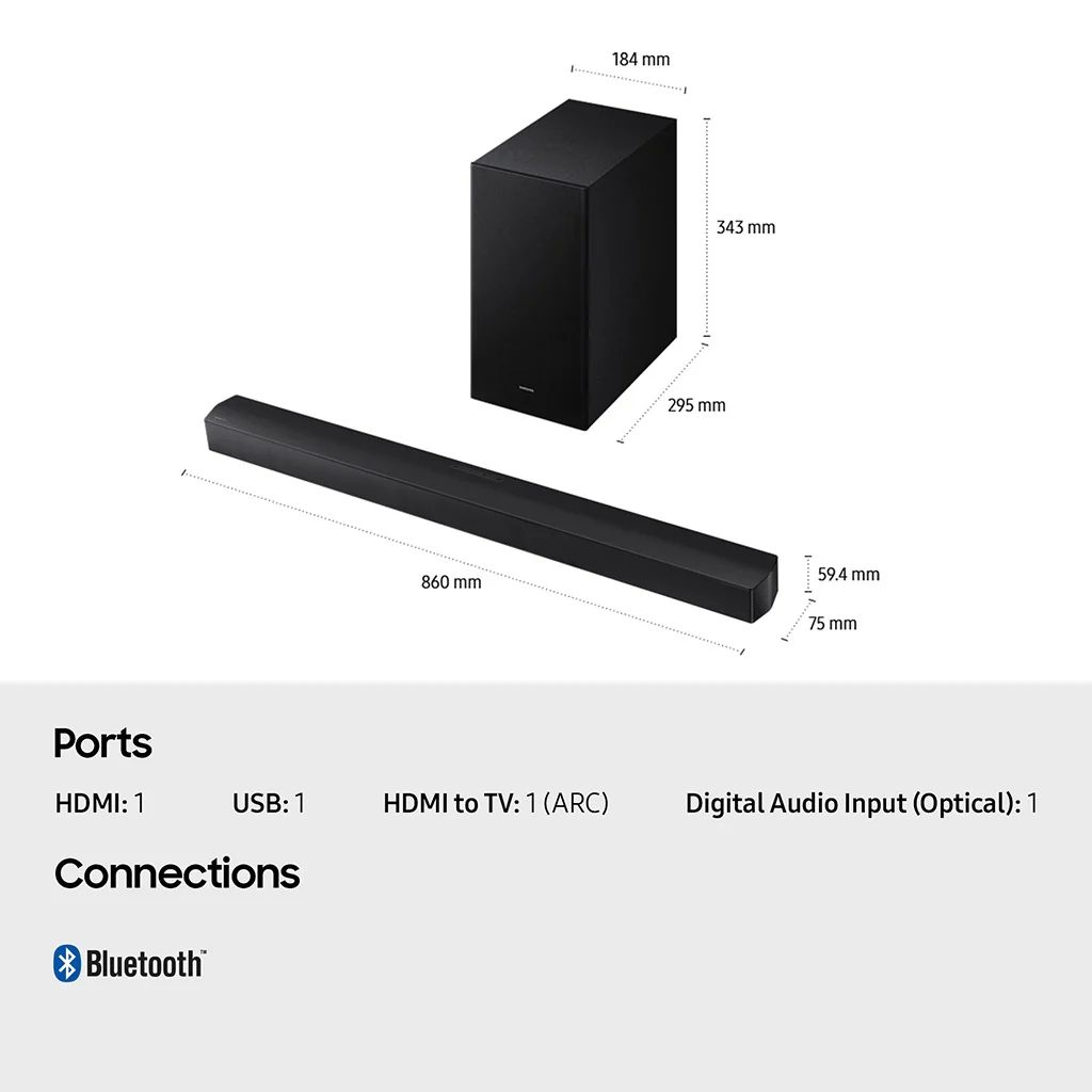 Samsung B650F B-Series 3.1ch Soundbar with Subwoofer (2025)_3