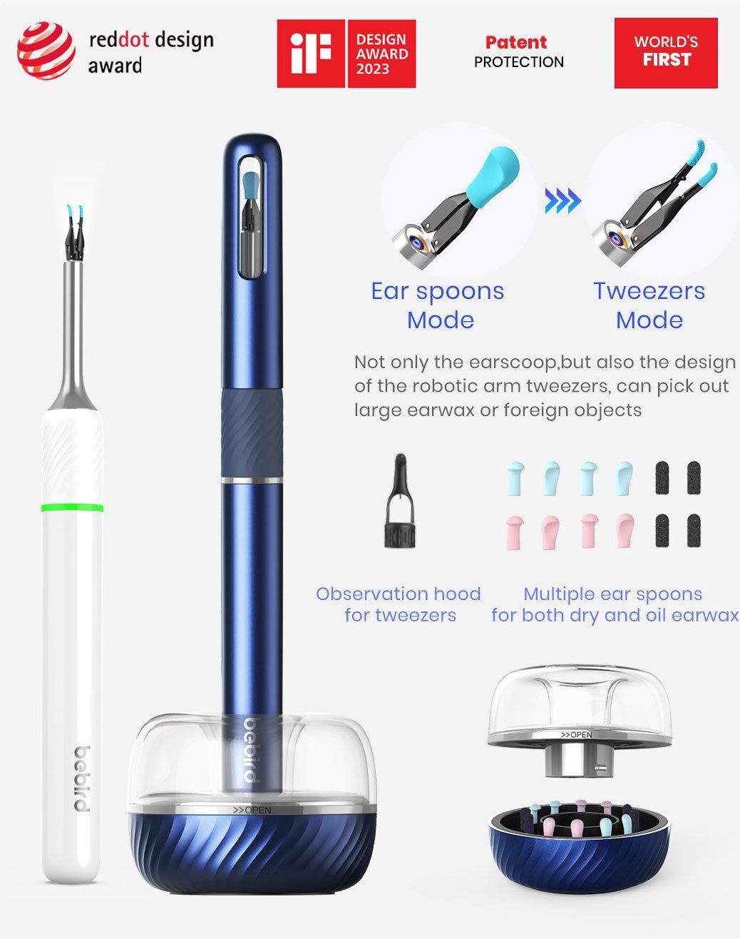 Otoscope Bebird Note5 Pro Blue_2