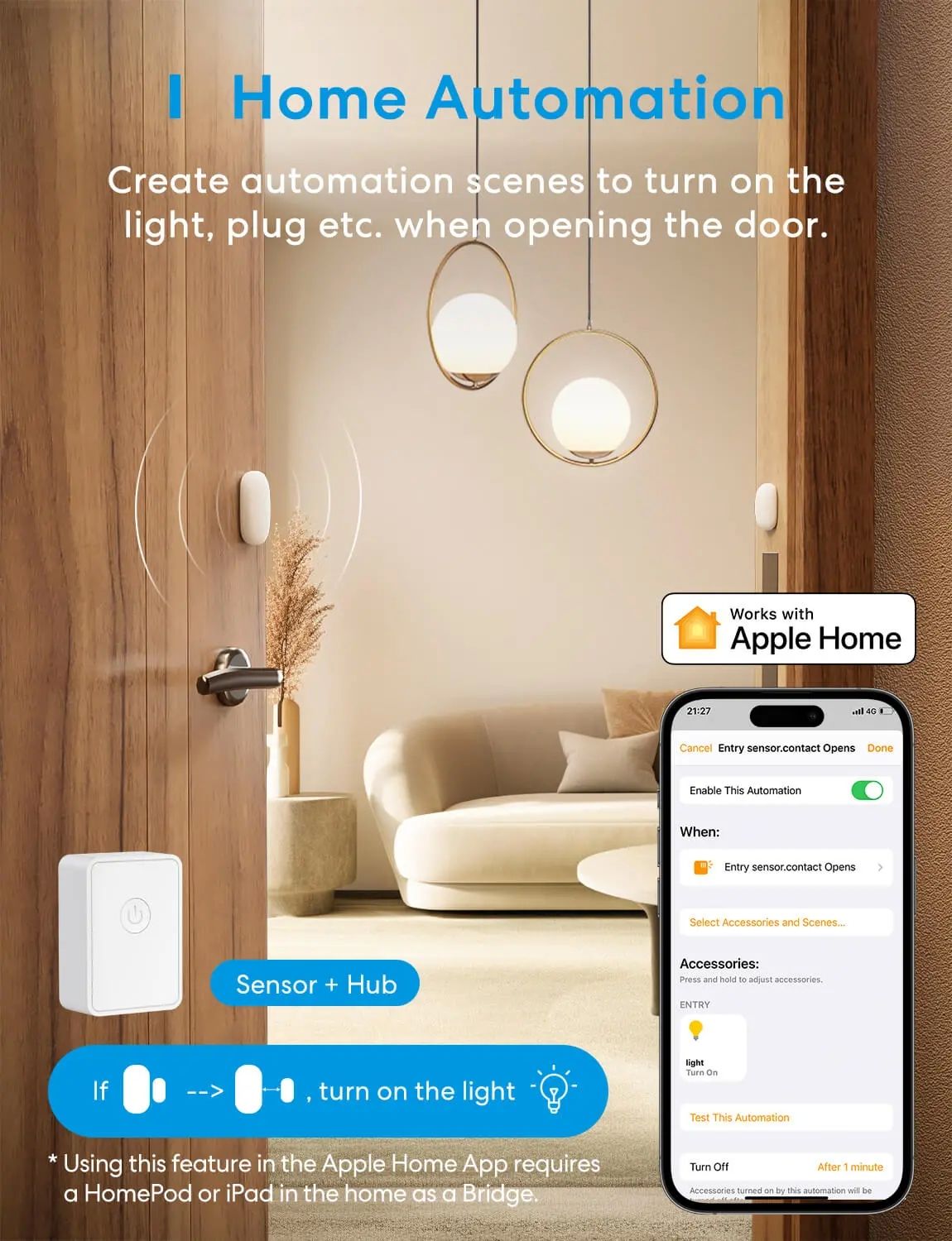 SMART HOME DOOR & WINDOW SENSOR/KIT MS200HK-EU MEROSS_5