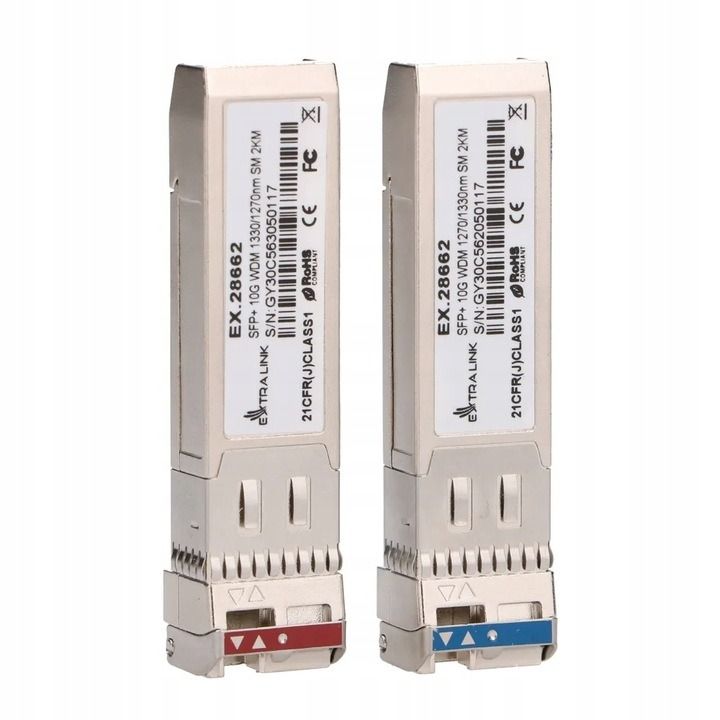 Extralink SFP+ 10G | SFP+ WDM Module | 10Gbps 1270/1330nm  single mode  2km  pair_2
