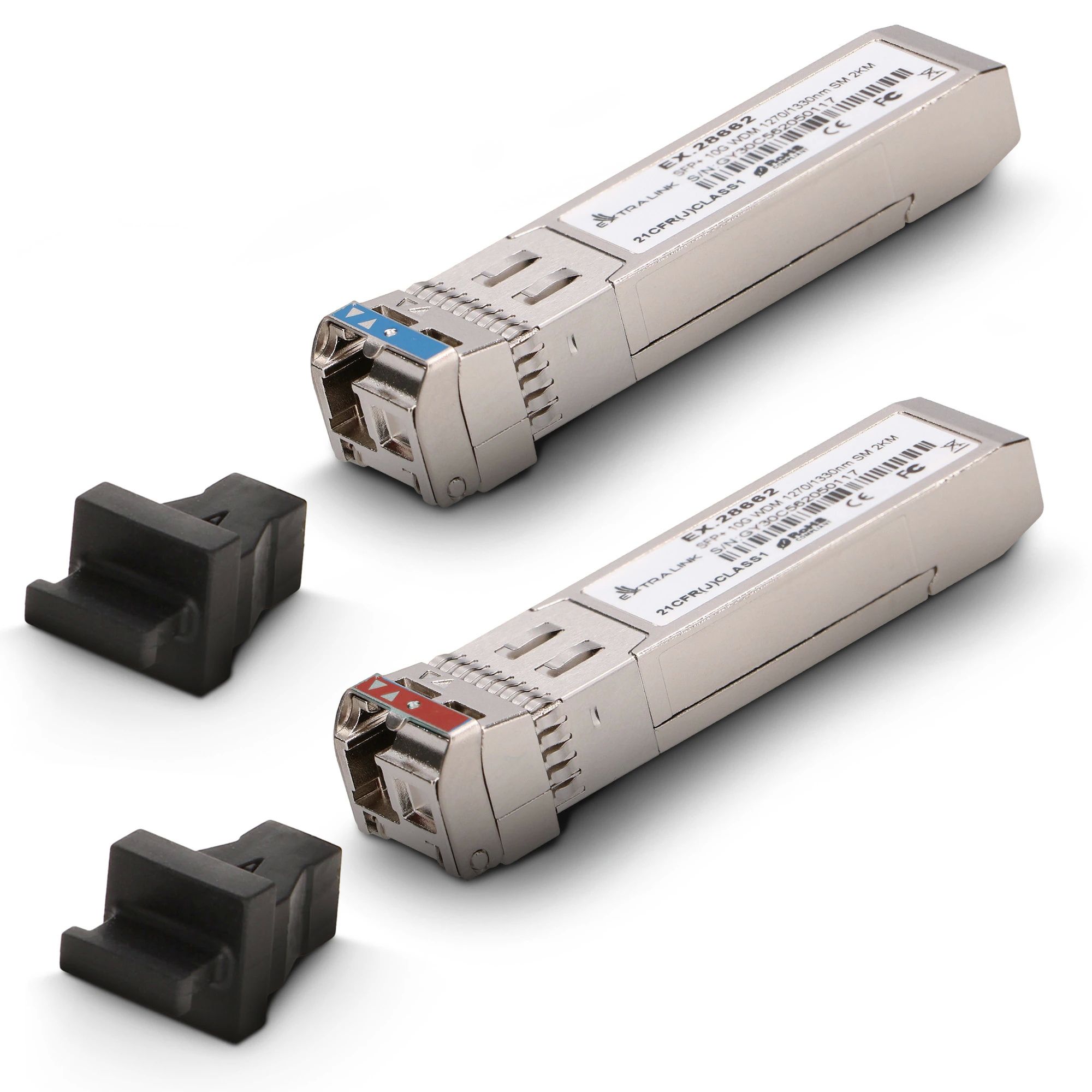 Extralink SFP+ 10G | SFP+ WDM Module | 10Gbps 1270/1330nm  single mode  2km  pair_4