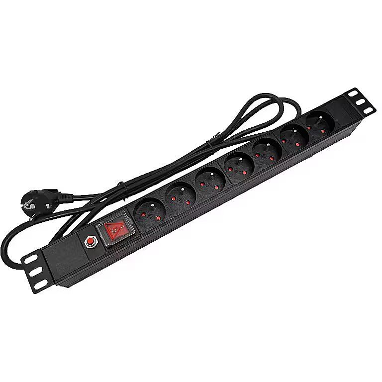 Alantec PZ071U power extension 1.8 m 7 AC outlet(s) Indoor Black_2