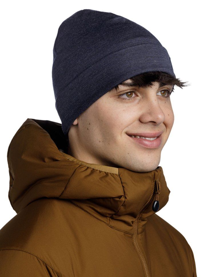 Buff Heavyweight Merino Wool Beanie - Indigo_4