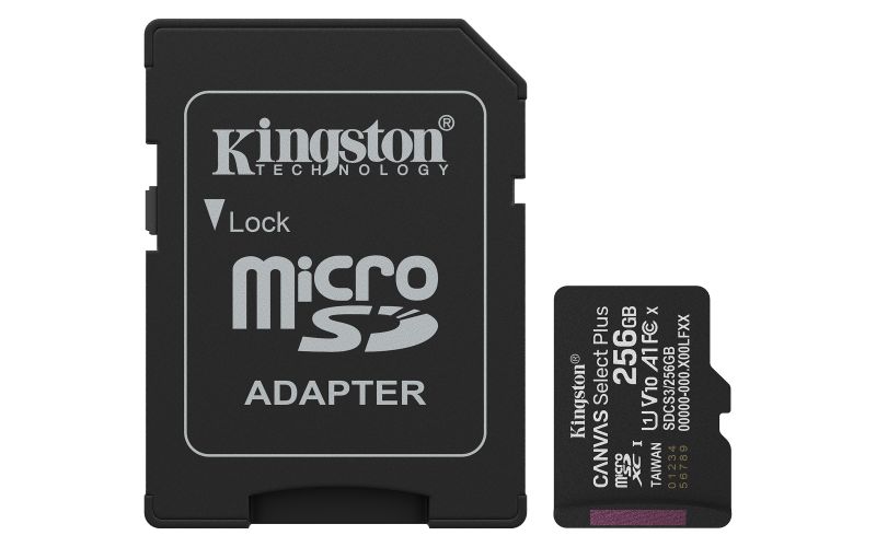 Kingston Technology 256GB microSDXC Canvas Select Plus Gen3 150MB/s A1 Card + Adapter_1