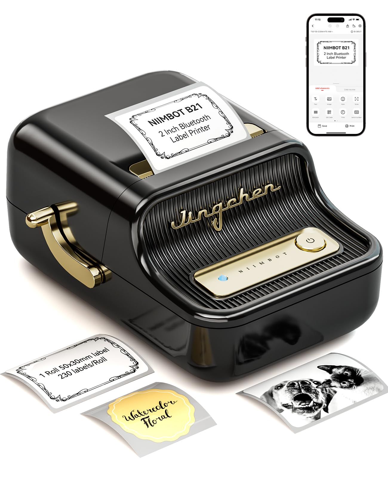 Niimbot B21S Label Printer Black_1