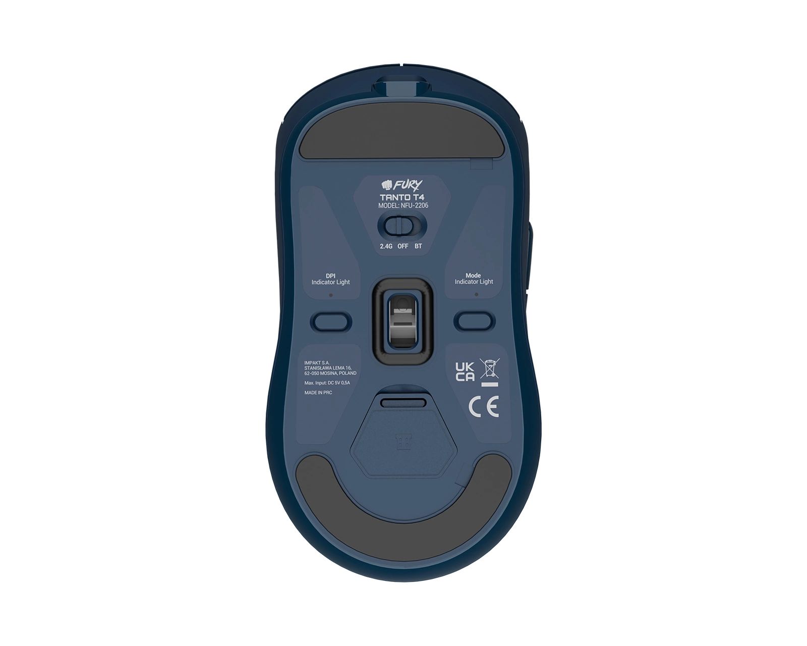 FURY TANTO T4 WIRELESS GAMING MOUSE 12000DPI NAVY BLUE GAMING_2