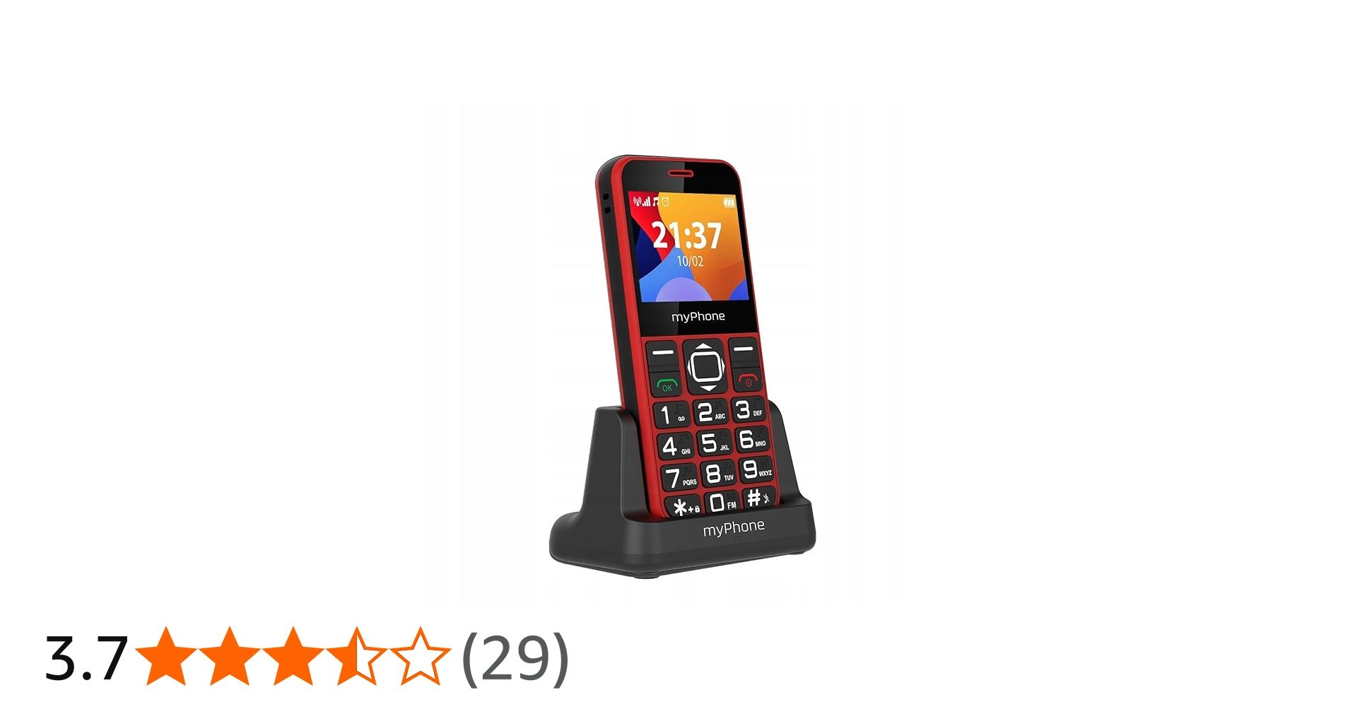 myPhone Halo Easy 4.32 cm (1.7 ) 70 g Grey  Red Entry-level phone_1