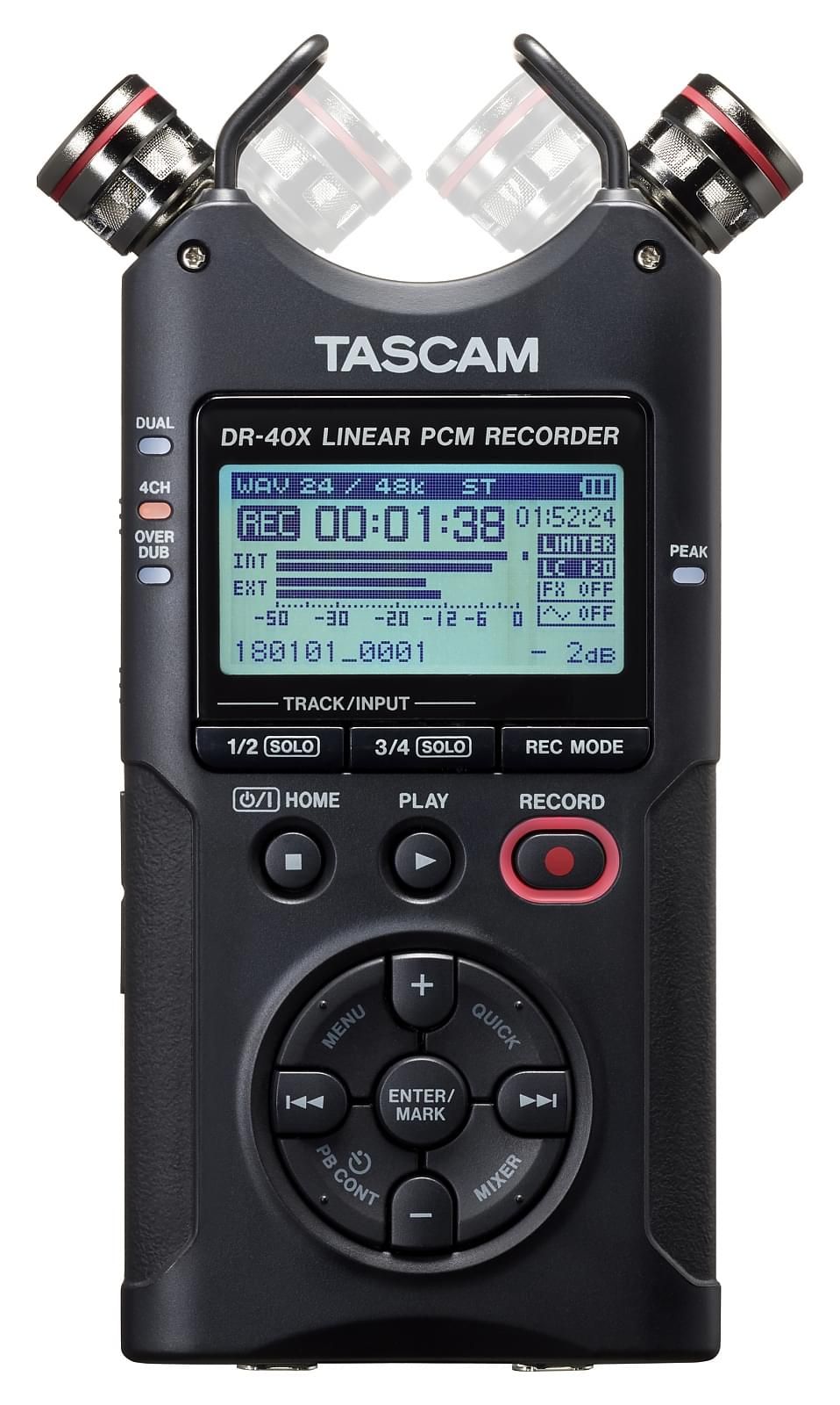 Tascam DR-40X - portable digital recorder with USB interface  2 x stereo recording_3