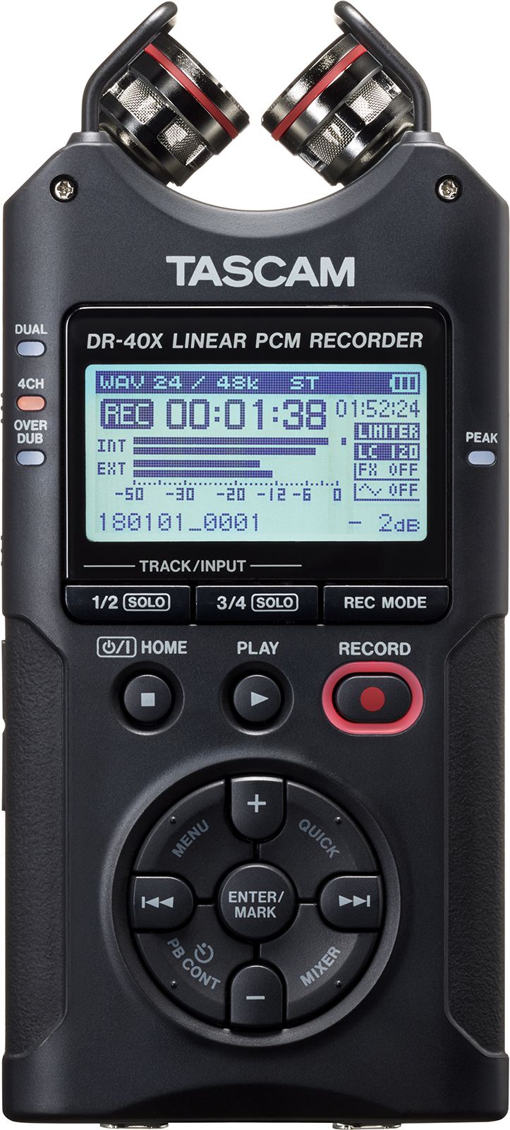Tascam DR-40X - portable digital recorder with USB interface  2 x stereo recording_4