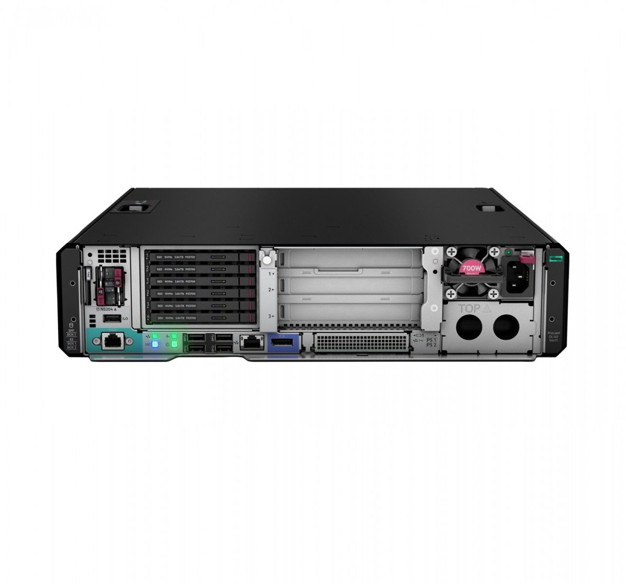 HPE ProLiant DL145 Gen11 8024P 2.4GHz 8c 1P 1x32GB-R 2SFF NS204i-u NC BCM5719 2x1000W PS EMEA Server_1