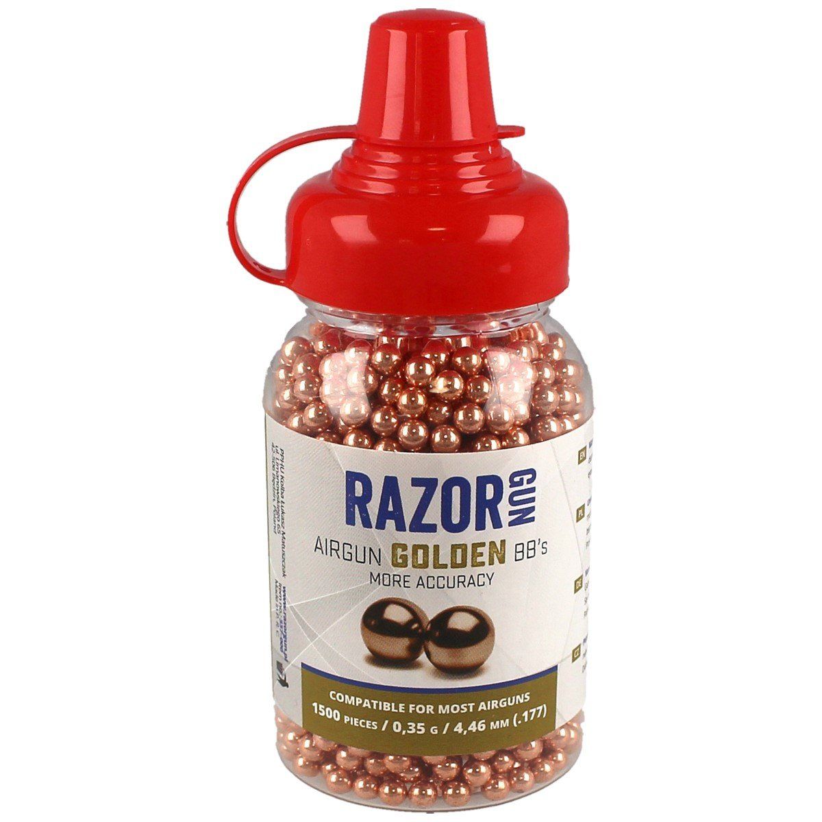 4.46 mm BBs RazorGun Golden steel ball shot 1500 pcs._1