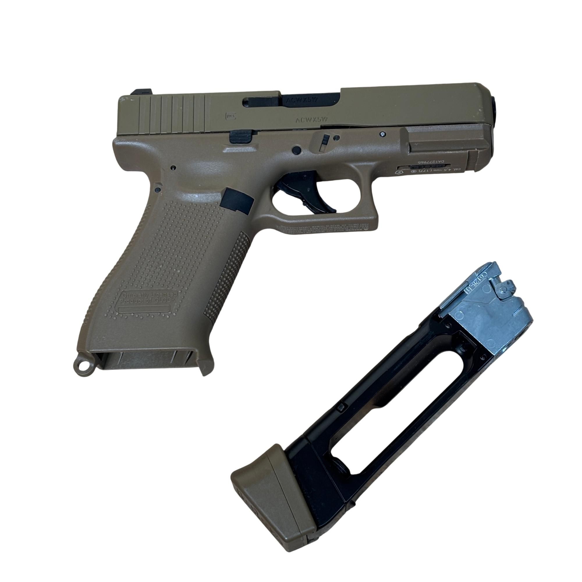 Glock 19X 4 5 mm coyote BB CO2 shot air pistol._1