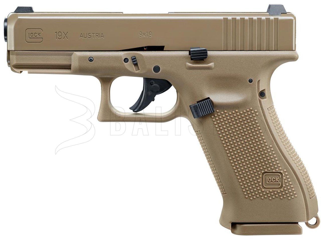 Glock 19X 4 5 mm coyote BB CO2 shot air pistol._2
