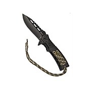 Mil-Tec Paracord folding knife with flintlock - Camo_4