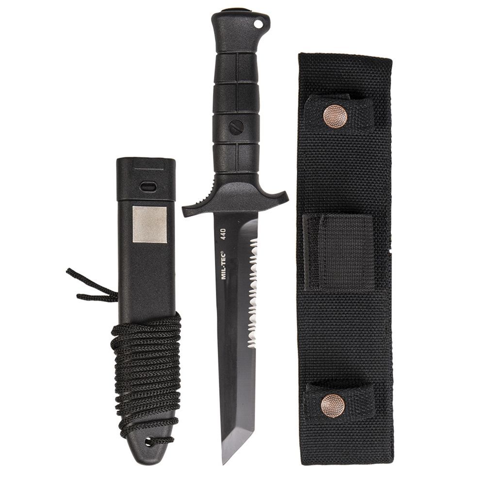 Mil-Tec German Combat Knife Black 2000 steel 440_1