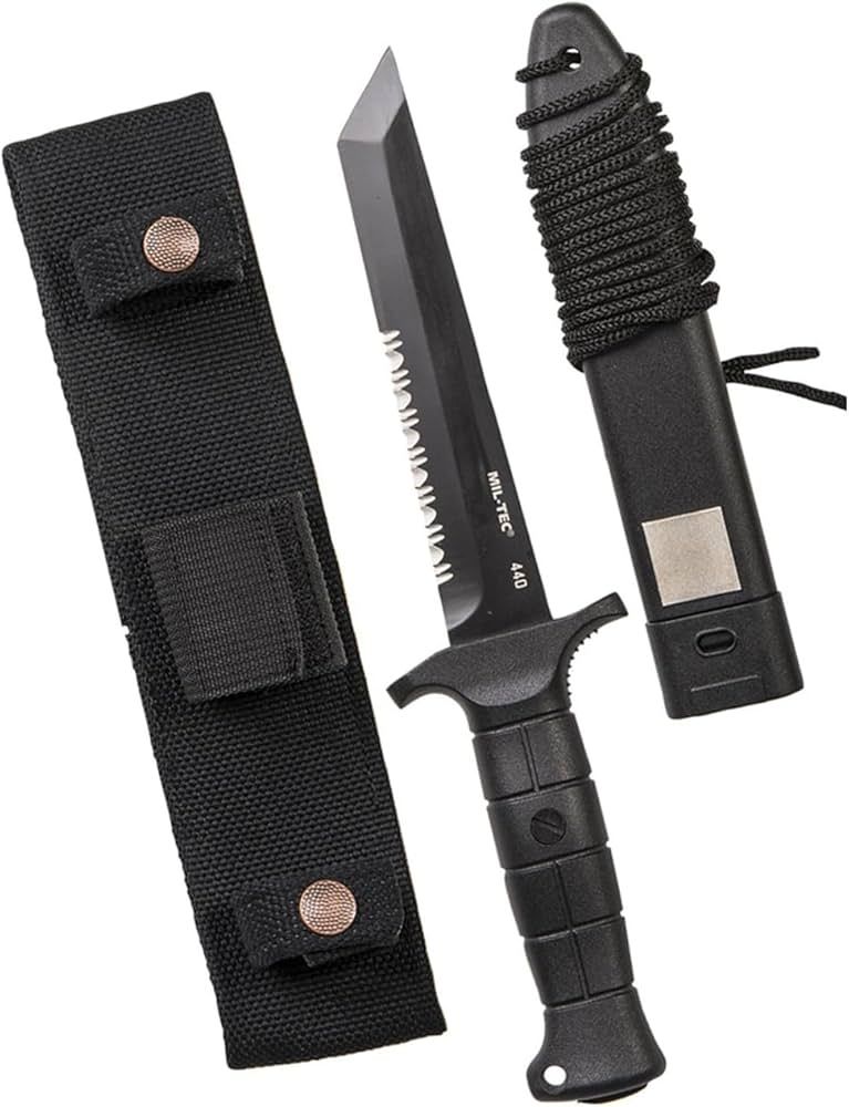 Mil-Tec German Combat Knife Black 2000 steel 440_3