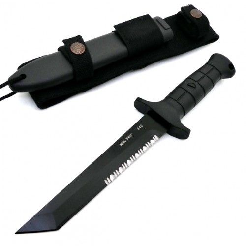 Mil-Tec German Combat Knife Black 2000 steel 440_4