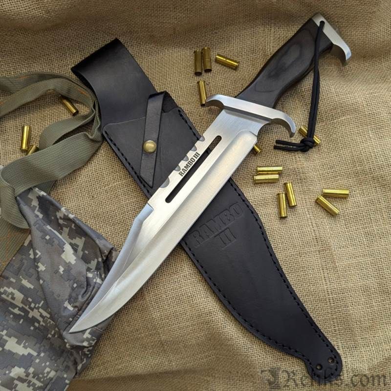 Cinema Classic Rambo I Large knife with leather scabbard CC-H1 360 mm Black_1