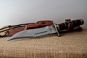 Cinema Classic Rambo I Large knife with leather scabbard CC-H1 360 mm Black_5