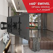 Maclean TV Mount  max VESA 600x400  32-85   60kg  horizontal and vertical angle adjustment  profile 65-390mm  black  MC-789_2