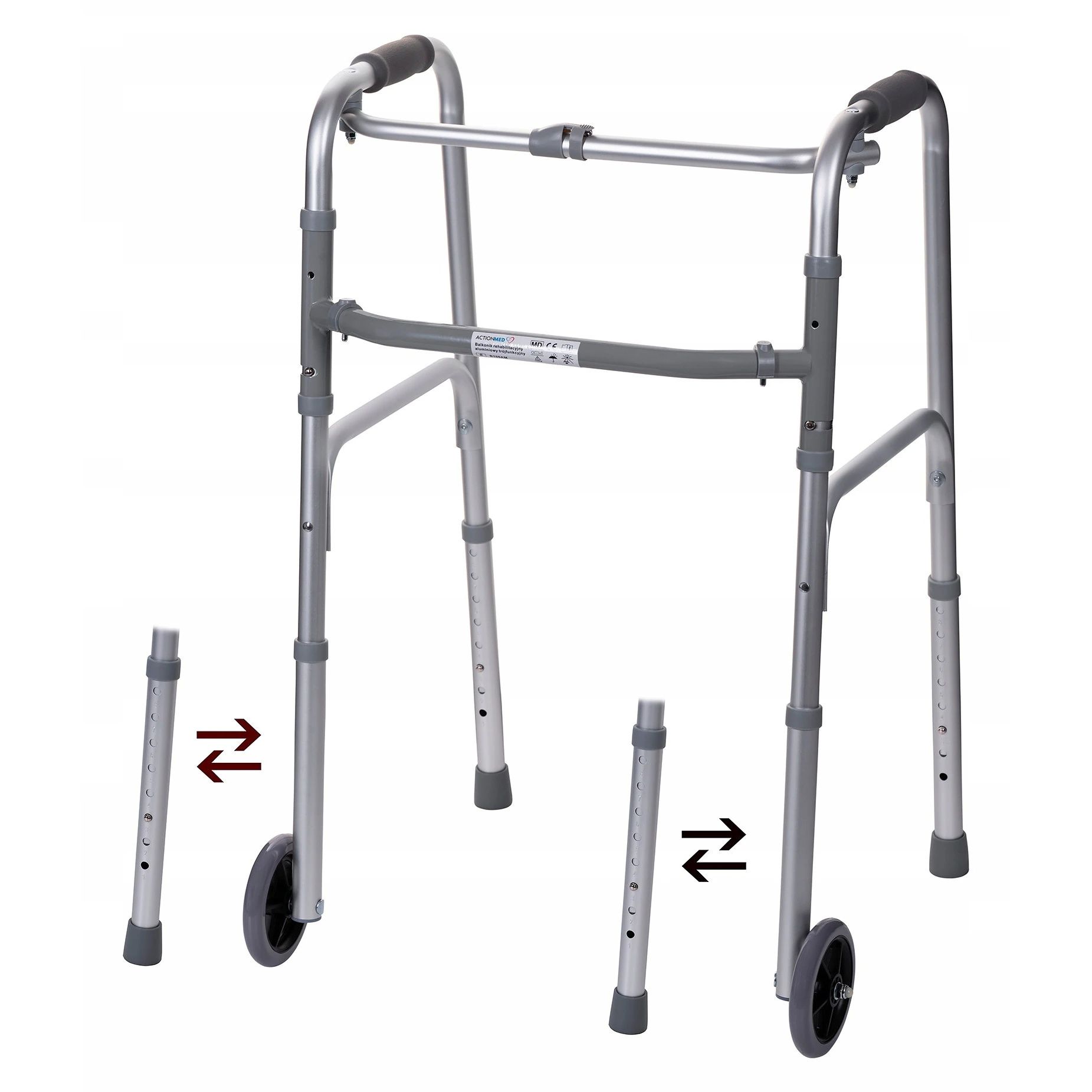 Aluminium rehabilitation tri-functional walker_3