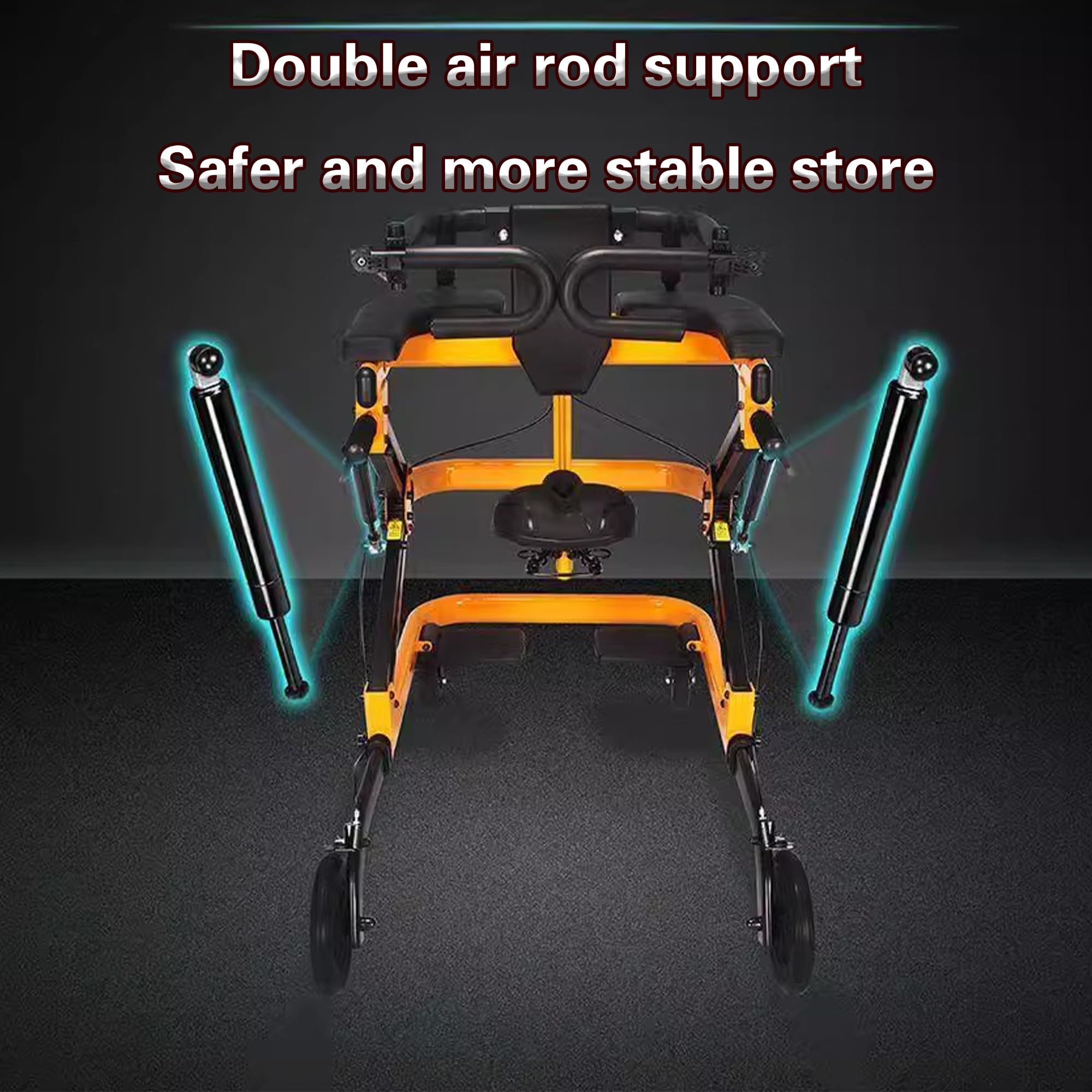 Walking frame rehabilitation with 4 wheels_4