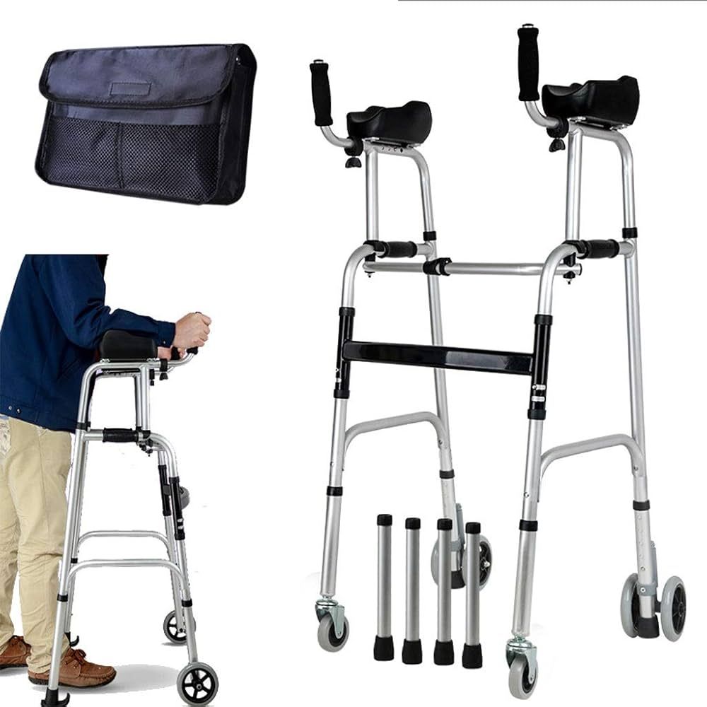 Lightweight aluminium four-wheel rehabilitation walker CH100AM_3