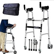 Lightweight aluminium four-wheel rehabilitation walker CH100AM_3