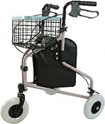 Practical tricycle walker with basket and bag_3