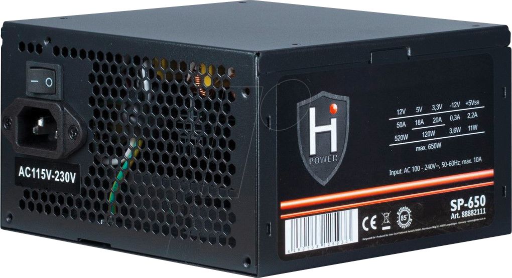 PSU Inter-Tech HIPOWER SP-650 650W_2